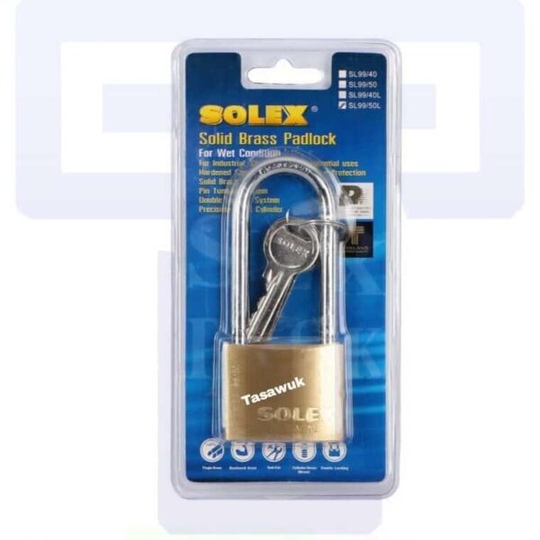 Long Shackle Brass Cylinder 50mm H.D Padlock, Long Shackle Brass Padlock