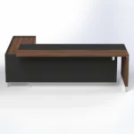 Linea Due with Credenza Return (Premium) W2000 x D1800 x H750mm Executive Desks - Image 6