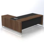 Linea Due with Open Shelf Return (Premium) W1800 x D1800 x H750mm Executive Desks - Image 5