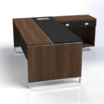Linea Due with Open Shelf Return (Premium) W1800 x D1800 x H750mm Executive Desks