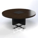 Linea Uno Large Round Meeting Table D1400 x H750mm Meeting & Conference - Image 2