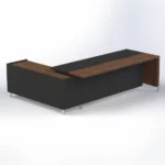 Linea Due with Credenza Return (Premium) W2200 x D1800 x H750mm Executive Desks - Image 2