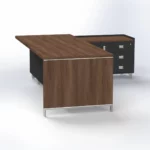 Linea Due with Credenza Return Executive Desks - Image 3