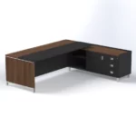 Linea Due with Credenza Return (Premium) W2000 x D1800 x H750mm Executive Desks