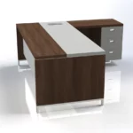 Linea Due with Hanging Pedestal (Premium) W1800 x D1800 x H750mm Executive Desks - Image 4