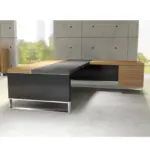 Linea Uno L-Shaped Desk with Hanging Pedestal W2200 x D2100 x H750mm Executive Desks - Image 5