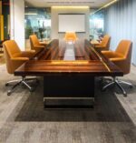 Linea Uno Curved Meeting Table W2400 x D1400 x H750mm Meeting & Conference - Image 6