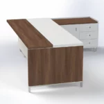 Linea Due with Credenza Return (Premium) Executive Desks - Image 5