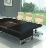 Linea Uno Curved Conference Table W4000 x D1400 x H750mm Meeting & Conference - Image 6