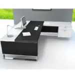 Linea Uno L-Shaped Desk with Hanging Pedestal W2200 x D2100 x H750mm Executive Desks - Image 7
