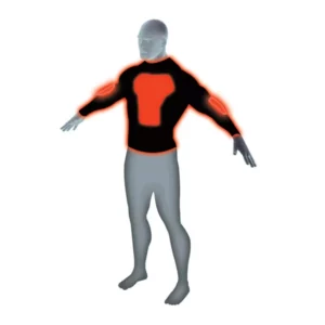 Thermal Insulated Long Sleeve Vest Double Layer - XL Black