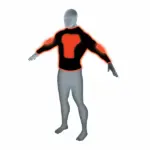 Thermal Insulated Long Sleeve Vest Double Layer - L Black
