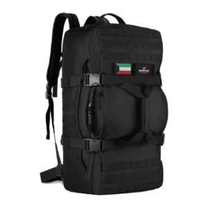 Camouflage Duffel Travel Bag - Black