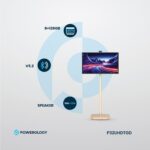 Powerology 32" Google 4K Screen - 4K Camera - Gold - Image 2