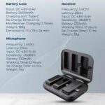Powerology MFI Dual Connector Wireless Lavalier Microphone x2 Mic 2000mAh - Black - Image 2