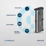 Powerology Crystalline Series Power bank 20000mAh PD 65W - Transparent/Grey - Image 5