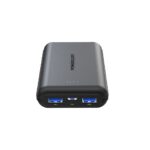 Powerology 10000 mAh PD20w QC 18W 2*USB-A 1*USB-C Port Fast Charging Power Bank - Black - Image 2