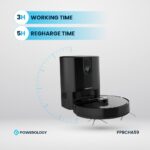 Powerology Smart Station Robot Vacuum & Mop - Black - Image 3