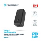 Powerology 20000mAh 65W Onyx Power Bank - Black - Image 3