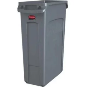RUBBERMAID SLIM JIM RECTSNGULAR TRASH CAN - GRAY