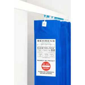 Disposable Curtain With Eastclick Hooks 7.5m X 2m Hospital Blue - Burnshield - FDBEC