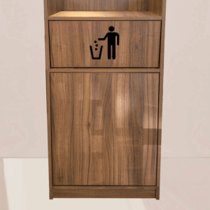 WOODEN TRASH BIN