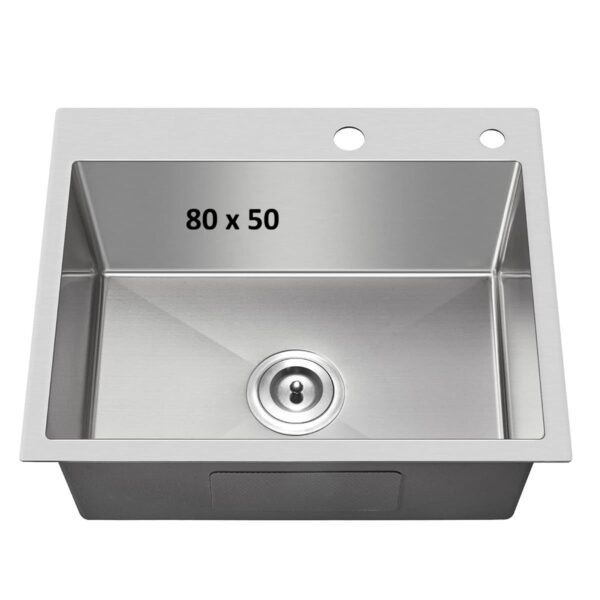 Stainless Steel Sink Depth 22cm - 80*50