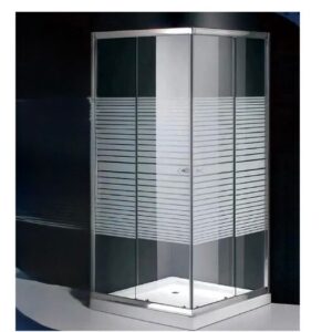 Shower Box 120*120 Silver Frame Striped
