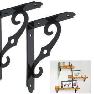 Fancy Design Shelf Bracket Set - Black 14 x 19 cm