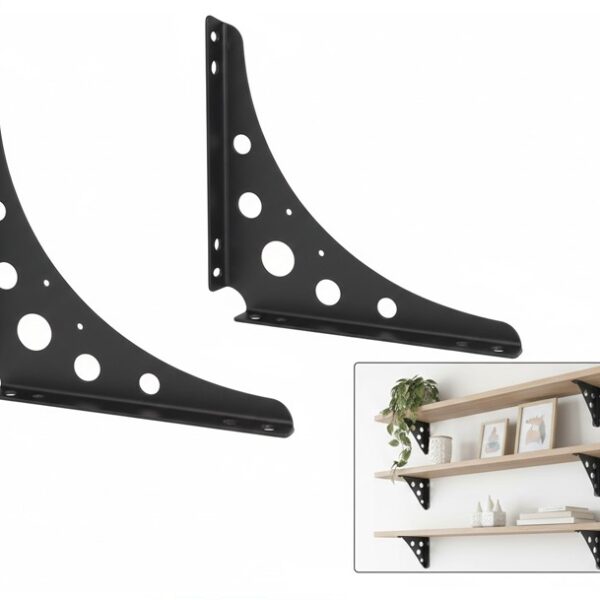 Fancy Design Shelf Bracket Set - Black 30 x 30 cm