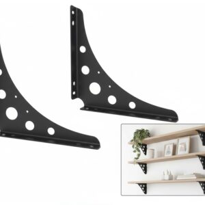 Fancy Design Shelf Bracket Set - Black 30 x 30 cm