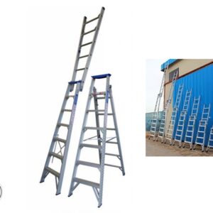 12 Steps Dual Purpose Aluminium Ladder with max height of upto 690 cm