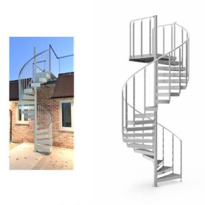Stainless Steel Spiral Staircase 120 x 300 cm (for Indoor & Outdoor Purpose)