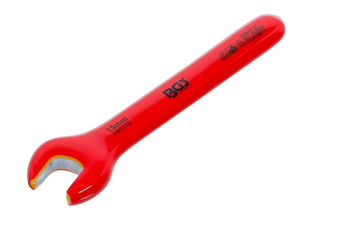 bgs vde4 BGS 15mm VDE Single Open End Spanner - Image 1