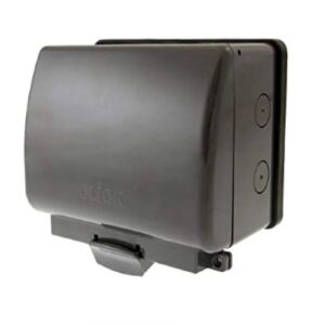 Click Outdoor 2 Gang Weatherproof Socket