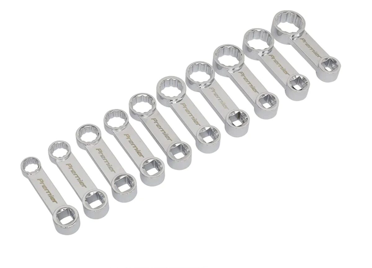 Sealey 10pcs Drive Torque Adaptor Spanner Set - Image 1