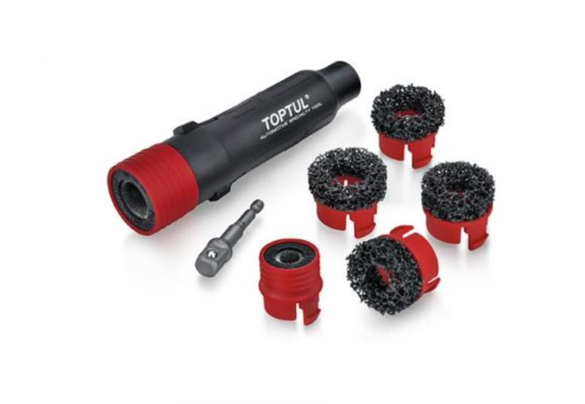toptul stud set Toptul 8pcs Wheel Stud & Hub Cleaning Tool Set - Image 1