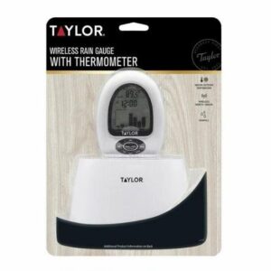 Taylor Wireless Rain Gauge with Thermometer