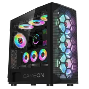 GAMEON Emperor Midnight I Series Mid Tower Gaming Case - Black