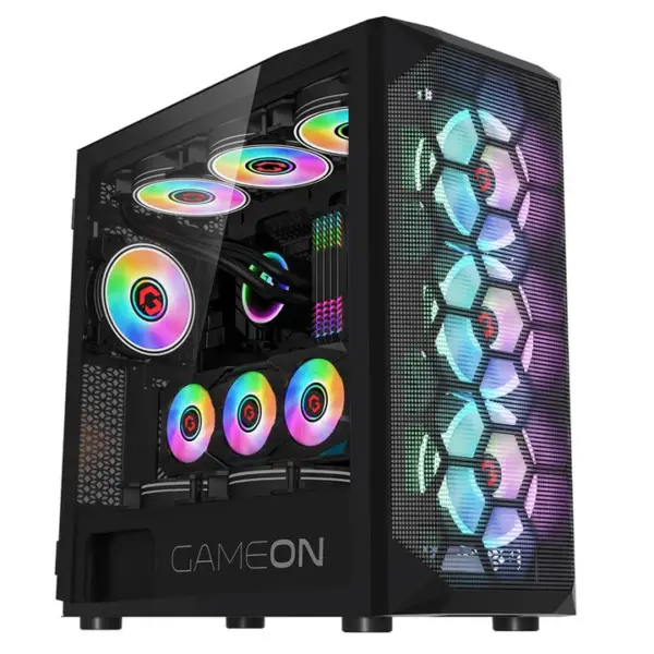 GAMEON Emperor Midnight I Series Mid Tower Gaming Case - Black
