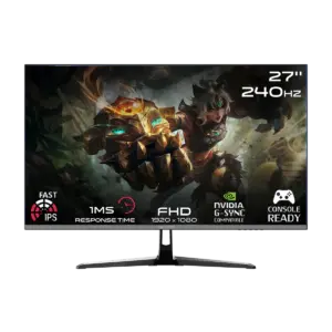 GAMEON GOESP27240IPS Esports Series 27" FHD, 240Hz, MPRT 0.5ms, HDMI 2.1, Fast IPS Gaming Monitor (Supports PS5) - Black