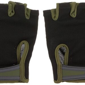 Harbinger Power Non-Wristwrap Workout Weightlifting Gloves with StretchBack Mesh and Leather Palm (Pair) Green Small (Fits 7 - 7.5 Inches)