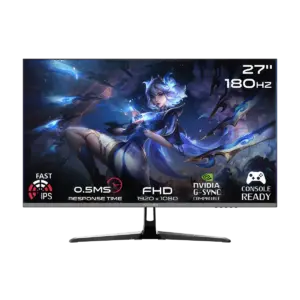 GAMEON GOPS27180IPS Pro Series 27" FHD, 180Hz, MPRT 0.5ms, HDMI 2.1, Fast IPS Gaming Monitor (Supports PS5) - Black