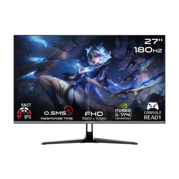 GAMEON GOPS27180IPS Pro Series 27" FHD, 180Hz, MPRT 0.5ms, HDMI 2.1, Fast IPS Gaming Monitor (Supports PS5) - Black