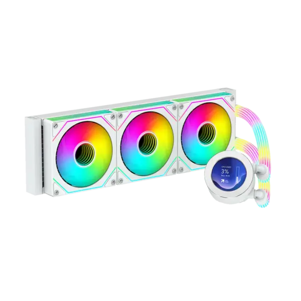 GAMEON - KRAKEN N360 LCD Display Liquid CPU Cooler 360mm With ARGB Tube - White