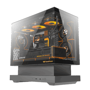 DarkFlash FLOATRON F1 Micro ATX Gaming Case - Black (FANS Not Included)