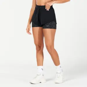 Core 2-in-1 Wild Shorts - Black XS,S,L,XL