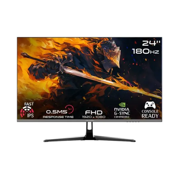 GAMEON GOPS24180IPS Pro Series 24" FHD, 180Hz, MPRT 0.5ms, HDMI 2.1, IPS Gaming Monitor (Supports PS5) - Black
