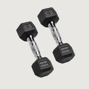 5LB ROGUE RUBBER HEX DUMBBELL (PAIR)