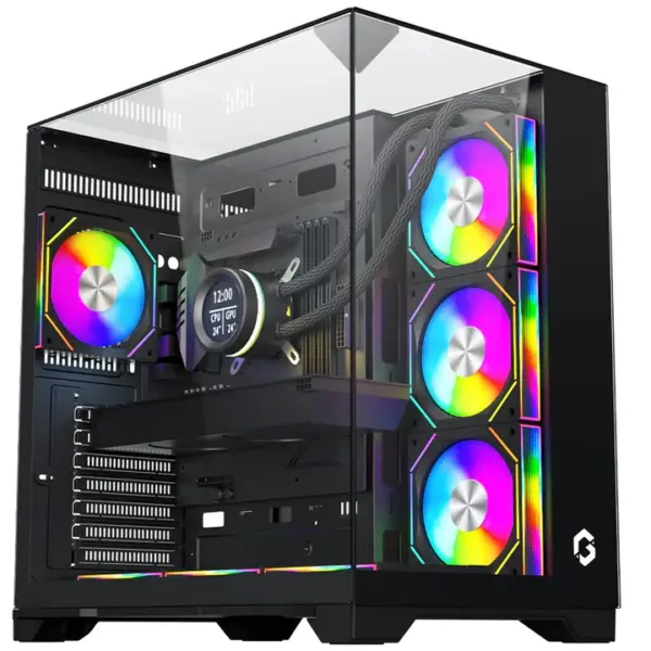 GAMEON Valkyrie I Series Mid Tower Gaming Case (7 ARGB Fans Included)